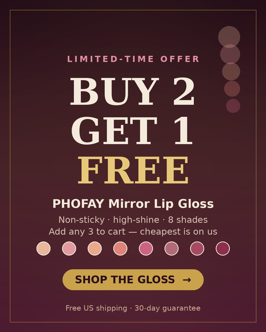 PHOFAY Mirror Moisturizing Lip Gloss